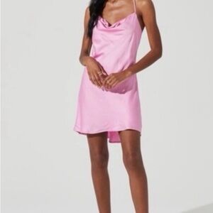 Astr Pink Satin Chemise